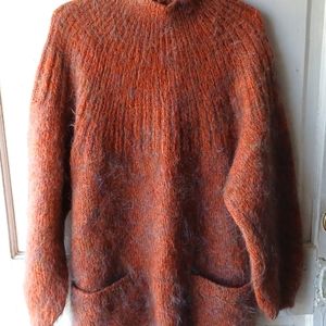 ☆☆☆Vintage 1990's Melbourne Elements Mohair Cardigan. Brown size LG